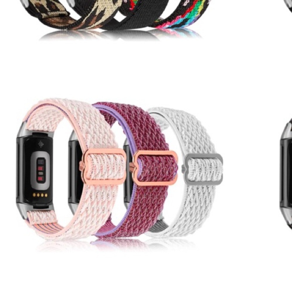 NWT Stylish Woven Smartwatch Bands For Fitbit 5
